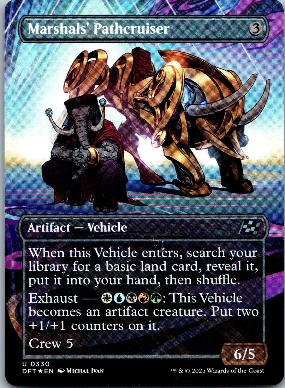 Marshals' Pathcruiser (Borderless) 330 Aetherdrift Magic: The Gathering NM
