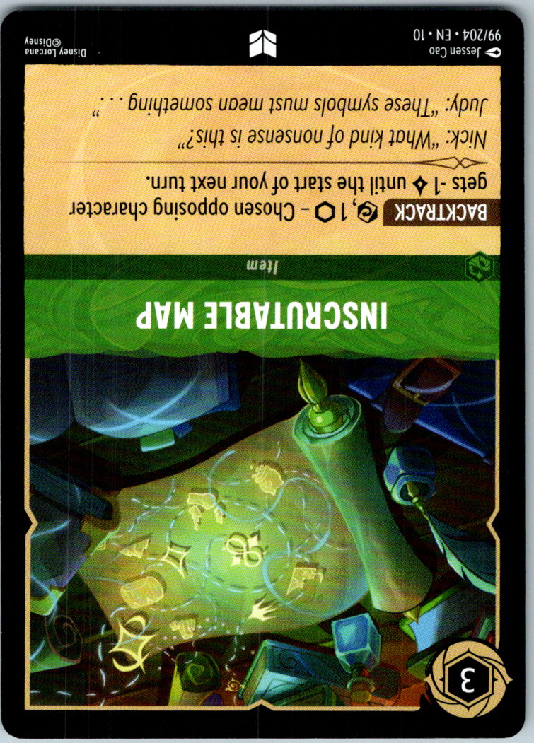 Inscrutable Map 99/204 Uncommon Whispers in the Well Lorcana Near Mint
