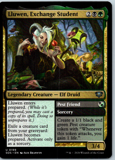 Lluwen, Exchange Student 199 Secrets of Strixhaven Magic: The Gathering NM