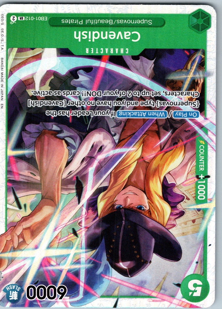 Cavendish (Zoro Deck) EB01-012 Super Rare Learn Together Deck Set One Piece NM