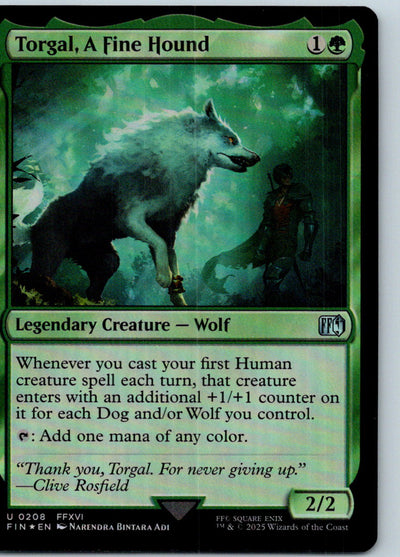 Torgal, A Fine Hound 208 Uncommon FINAL FANTASY Magic: The Gathering Near Mint