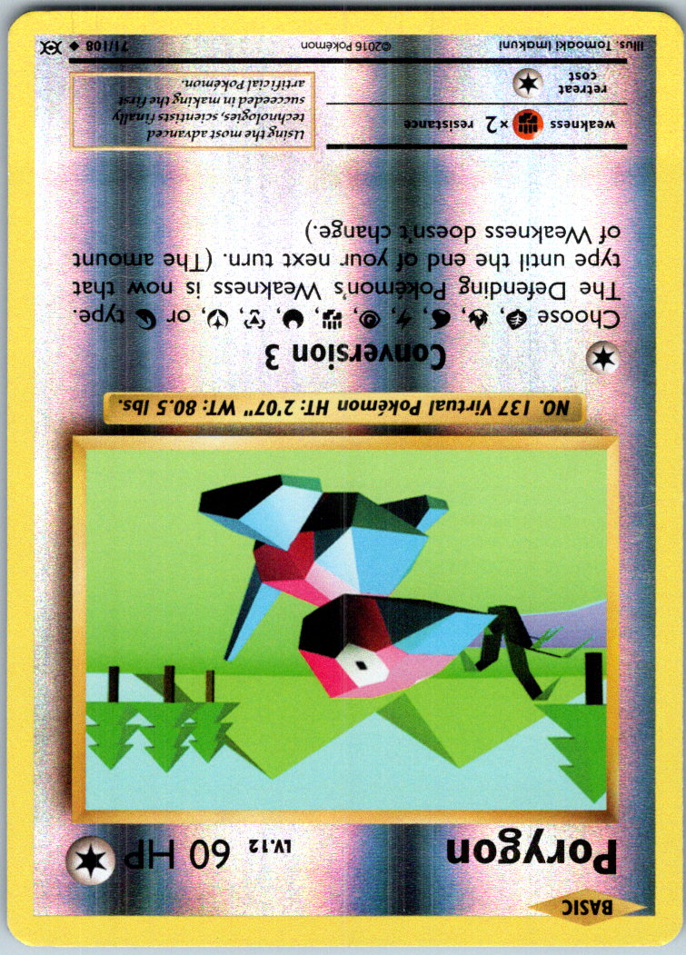 Porygon 71/108 Uncommon Evolutions Pokemon Reverse Holo Near Mint