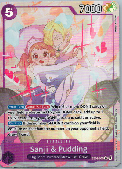 Sanji & Pudding (Alternate Art) EB02-035 anime 25th One Piece Foil NM