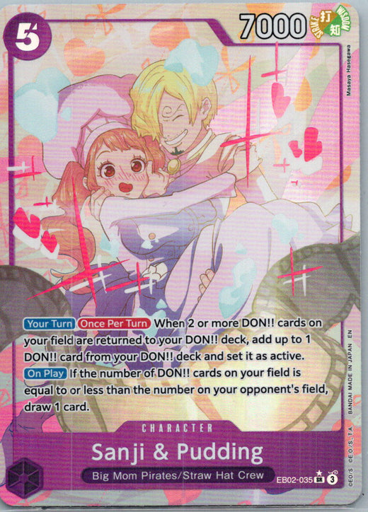 Sanji & Pudding (Alternate Art) EB02-035 anime 25th One Piece Foil NM