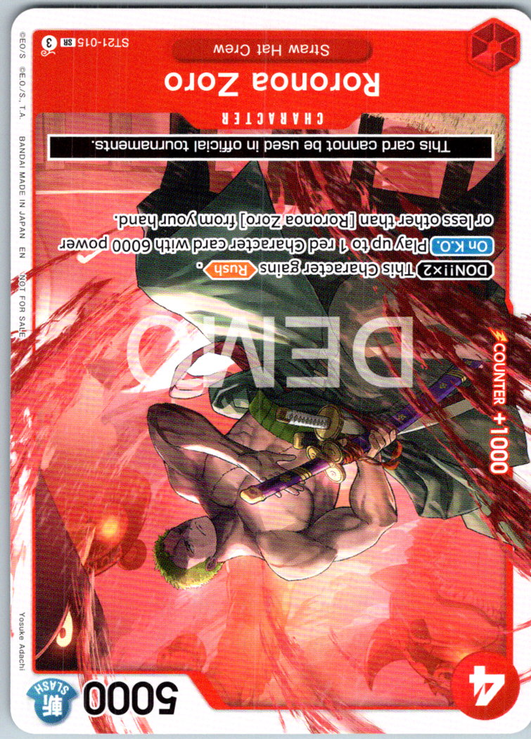 Roronoa Zoro (Luffy Deck) ST21-015 Learn Together Deck Set One Piece NM