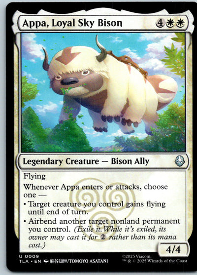 Appa, Loyal Sky Bison 9 Avatar: The Last Airbender Magic: The Gathering NM