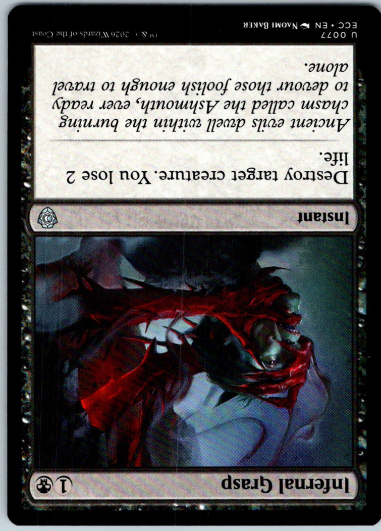 Infernal Grasp 77 Uncommon Commander: Lorwyn Eclipsed Magic: The Gathering NM