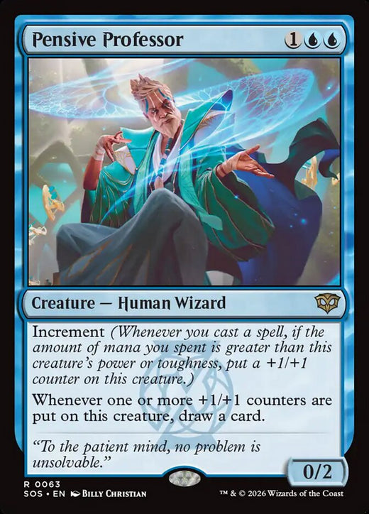 Pensive Professor 63 Rare Secrets of Strixhaven Magic: The Gathering Near Mint