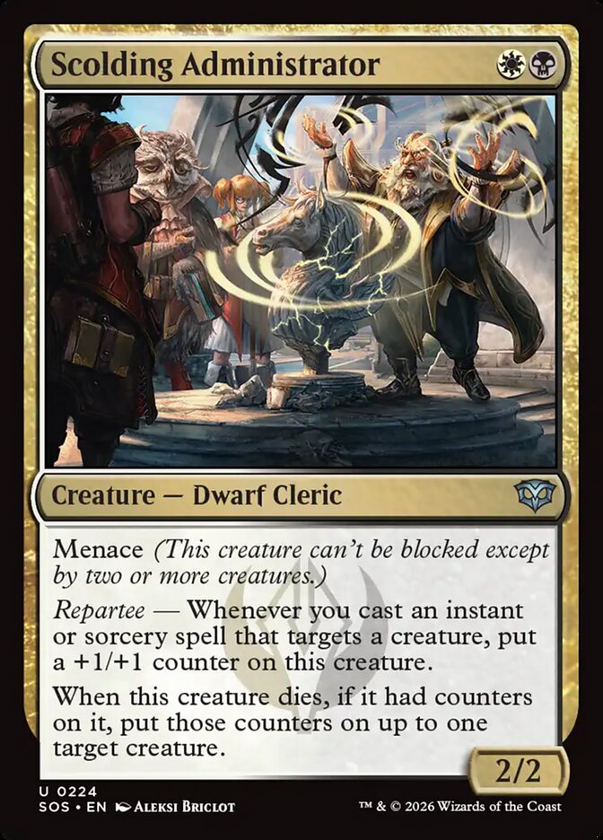 Scolding Administrator 224 Secrets of Strixhaven Magic: The Gathering NM