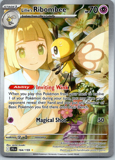 Lillie's Ribombee 164/159 Illustration Rare Journey Together Pokemon Near Mint