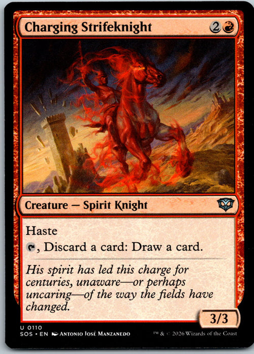 Charging Strikeknight 110 Uncommon Secrets of Strixhaven Magic: The Gathering NM