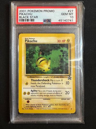 Pikachu 27 Black Star Promo Pokemon PSA 10 GEM MINT