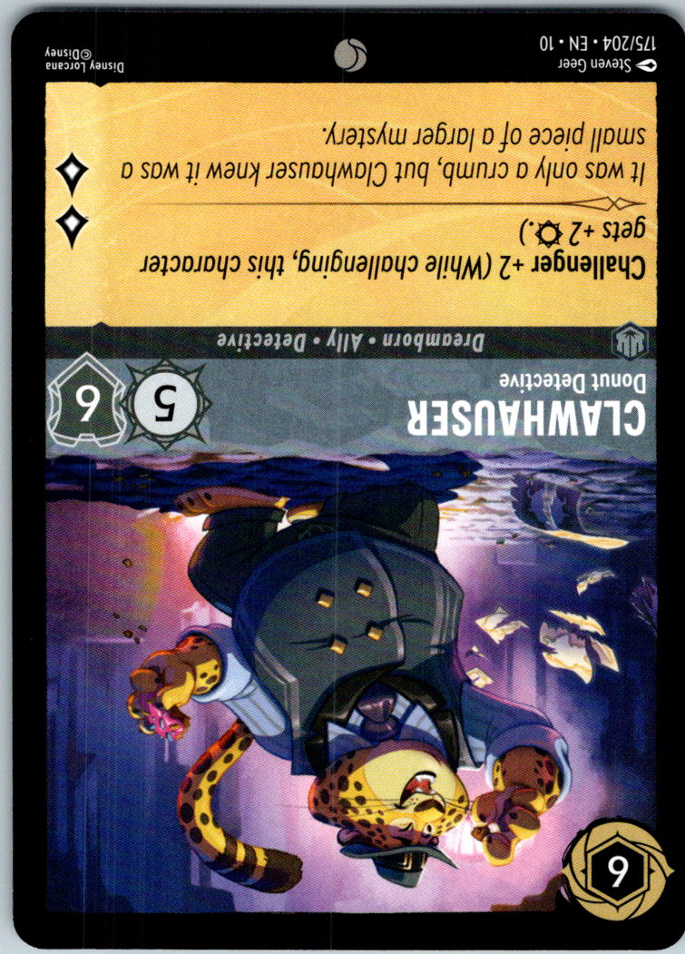 Clawhauser - Donut Detective 175/204 Common Whispers in the Well Lorcana NM