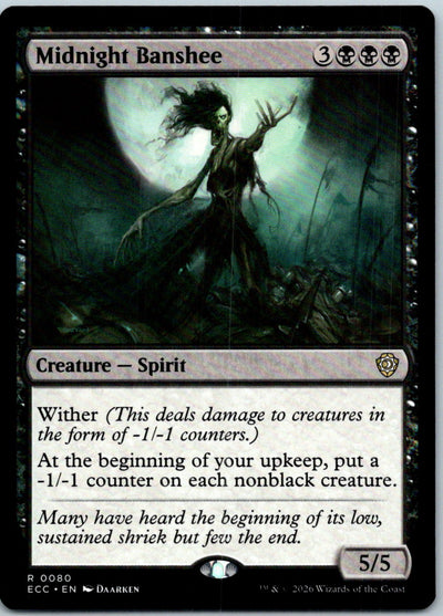 Midnight Banshee 80 Rare Commander: Lorwyn Eclipsed Magic: The Gathering NM