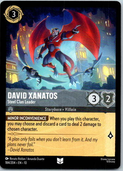 David Xanatos - Steel Clan Leader 184/204 Whispers in the Well Lorcana NM
