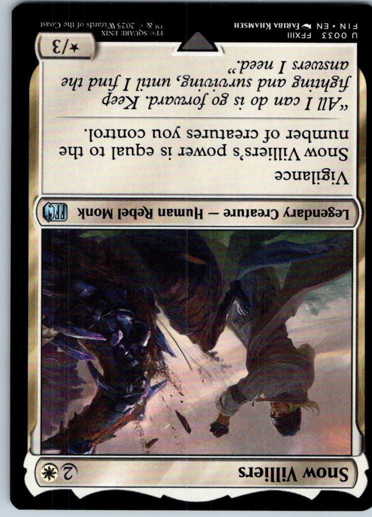 Snow Villiers 33 Uncommon FINAL FANTASY Magic: The Gathering Near Mint