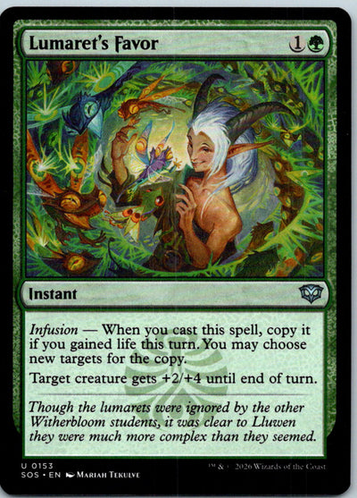 Lumaret's Favor 153 Uncommon Secrets of Strixhaven Magic: The Gathering NM