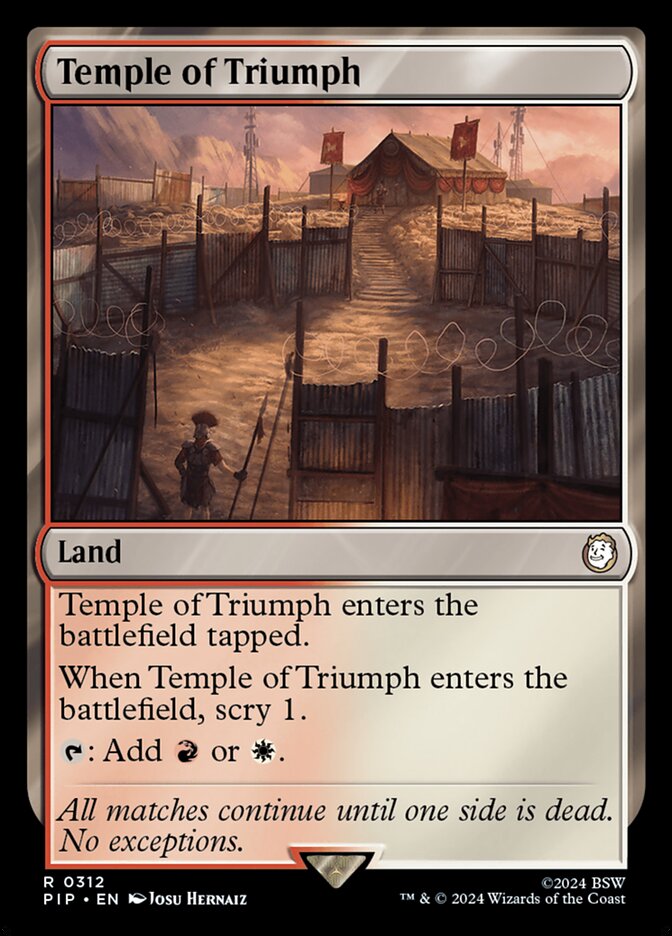 Temple of Triumph 312 Rare Universes Beyond: Fallout Magic: The Gathering NM
