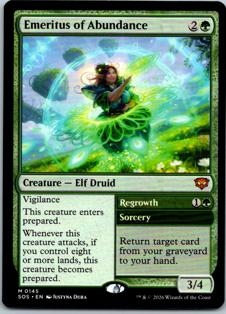 Emeritus of Abundance 145 Mythic Secrets of Strixhaven Magic: The Gathering NM
