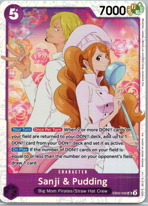 Sanji & Pudding EB02-035 Extra Booster: Anime 25th Collection One Piece Foil NM
