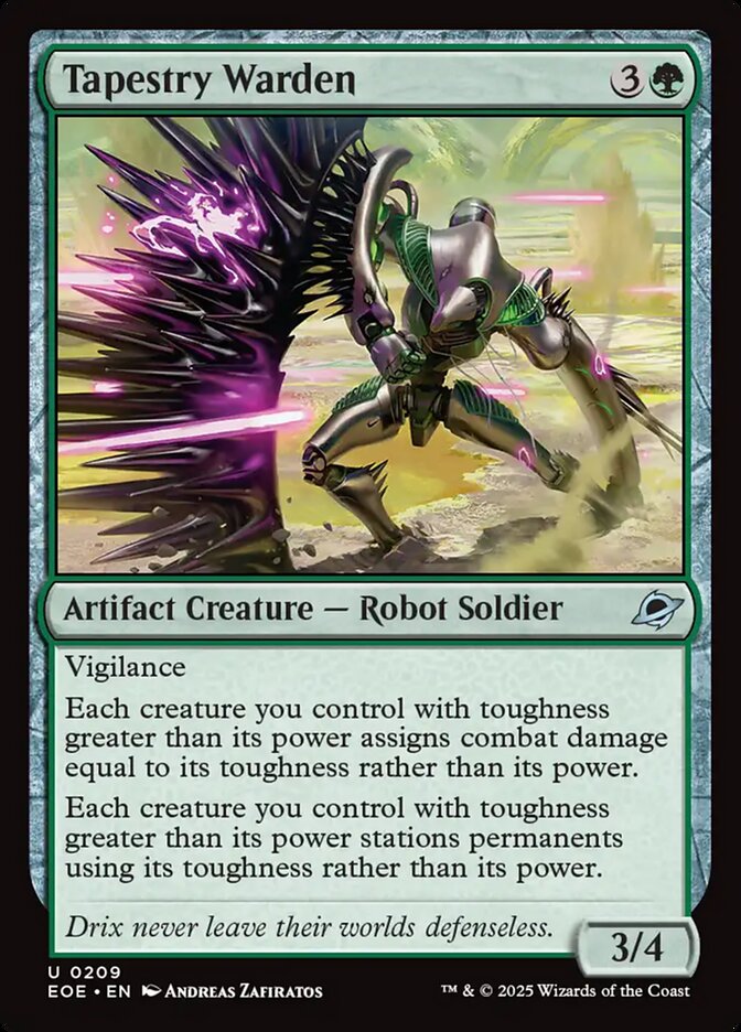 Tapestry Warden 209 Uncommon Edge of Eternities Magic: The Gathering Near Mint
