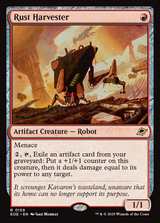 Rust Harvester 159 Rare Edge of Eternities Magic: The Gathering Near Mint