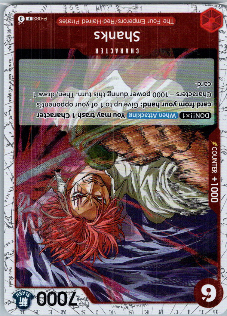 Shanks (Pirate Foil) P-083 Promo Premium Booster -The Best- Vol. 2 One Piece NM
