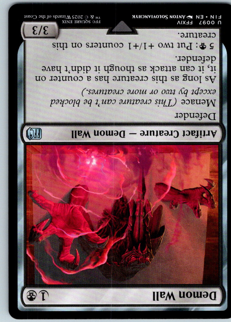 Demon Wall 97 Uncommon FINAL FANTASY Magic: The Gathering Near Mint