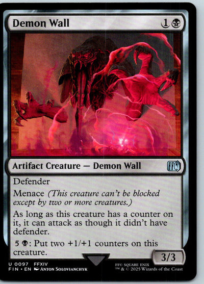 Demon Wall 97 Uncommon FINAL FANTASY Magic: The Gathering Near Mint
