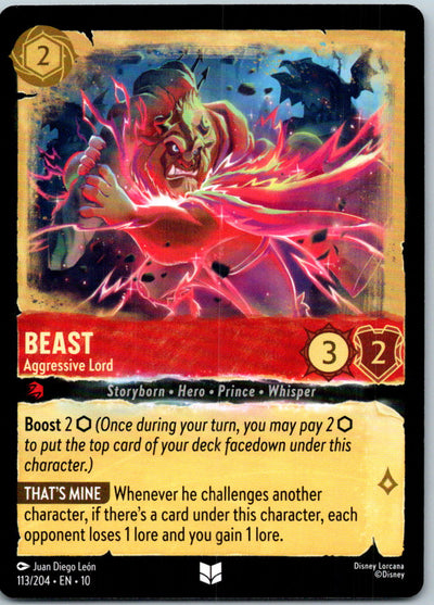 Beast - Aggressive Lord 113/204 Uncommon Whispers in the Well Lorcana Near Mint