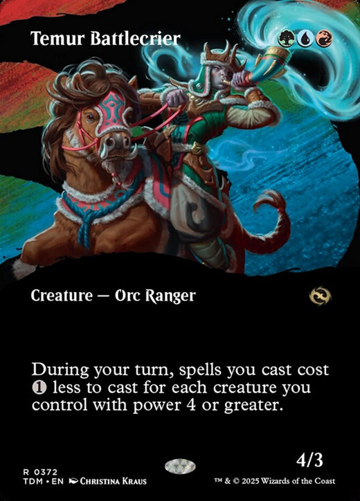 Temur Battlecrier (Borderless) 372 Tarkir: Dragonstorm Magic: The Gathering NM
