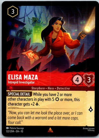 Elisa Maza - Intrepid Investigator 122/204 Rare Whispers in the Well Lorcana NM