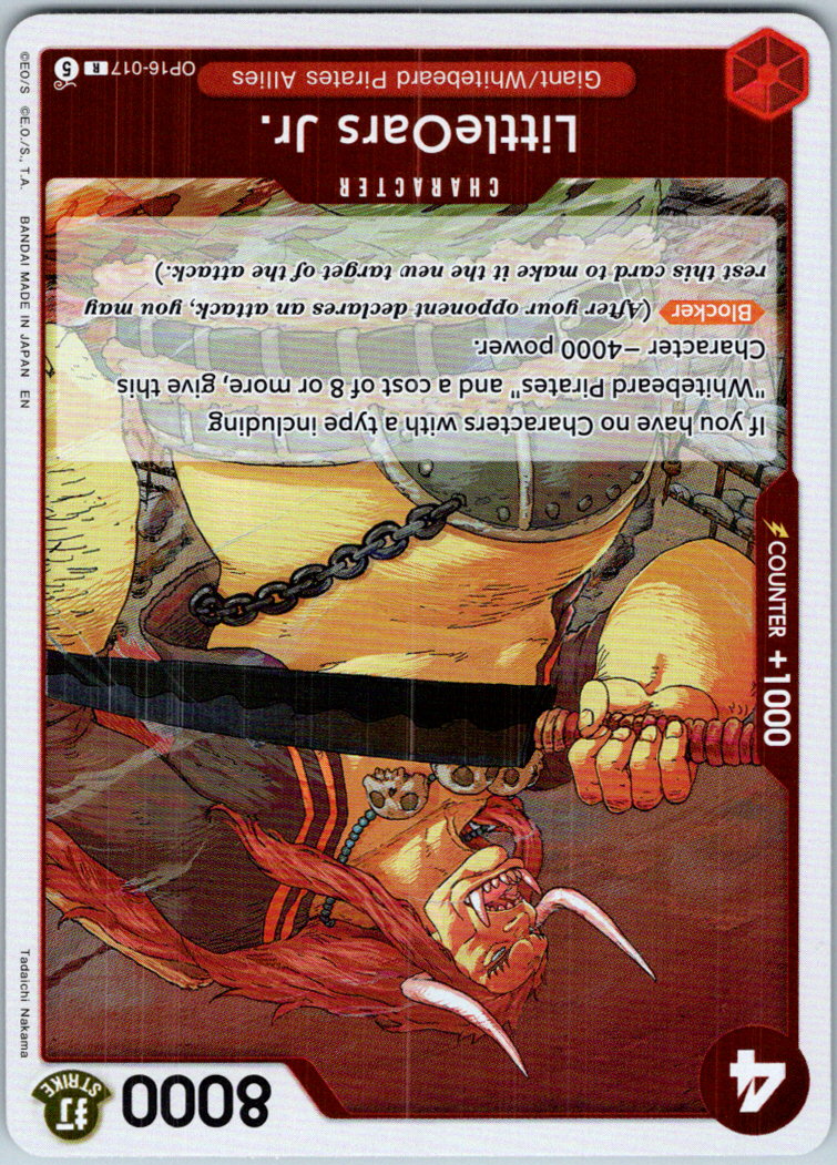 LittleOars Jr. OP16-017 Rare The Time of Battle One Piece Foil Near Mint