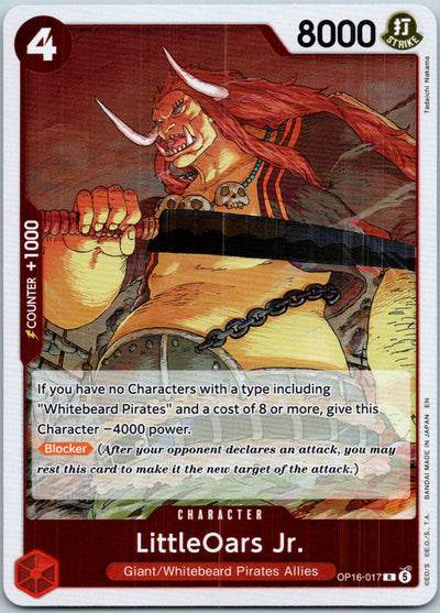 LittleOars Jr. OP16-017 Rare The Time of Battle One Piece Foil Near Mint