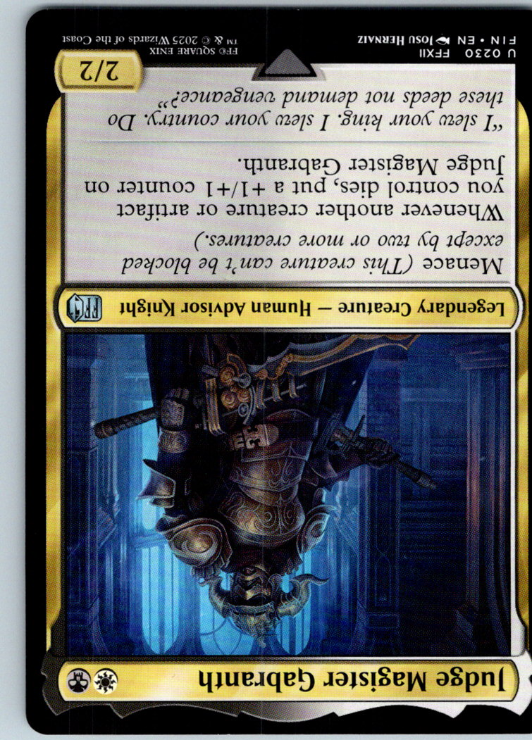 Judge Magister Gabranth 230 Uncommon FINAL FANTASY Magic: The Gathering NM