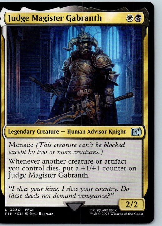 Judge Magister Gabranth 230