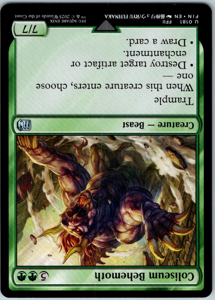 Coliseum Behemoth 181 Uncommon FINAL FANTASY Magic: The Gathering Near Mint