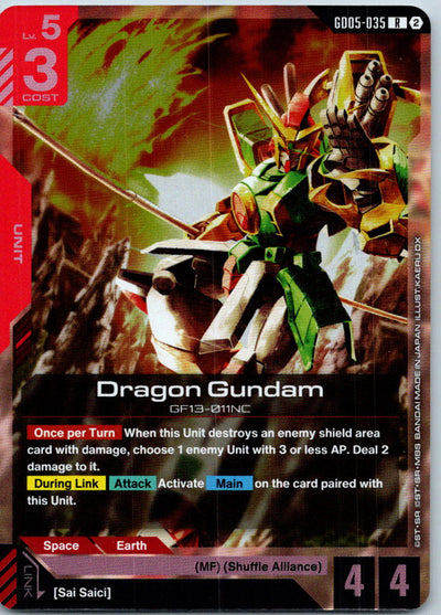 Dragon Gundam GD05-035 R Freedom Ascension Gundam Holo Near Mint