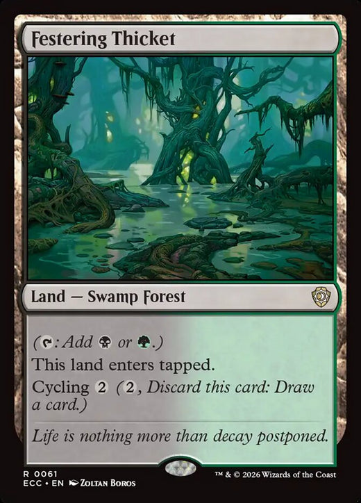 Festering Thicket 61 Rare Commander: Lorwyn Eclipsed Magic: The Gathering NM