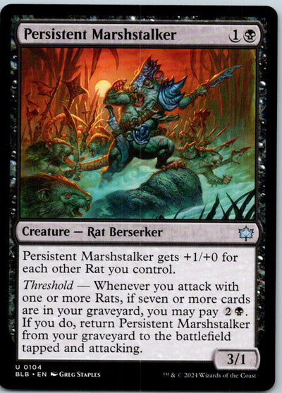 Persistent Marshstalker 104 Uncommon Bloomburrow Magic: The Gathering Near Mint
