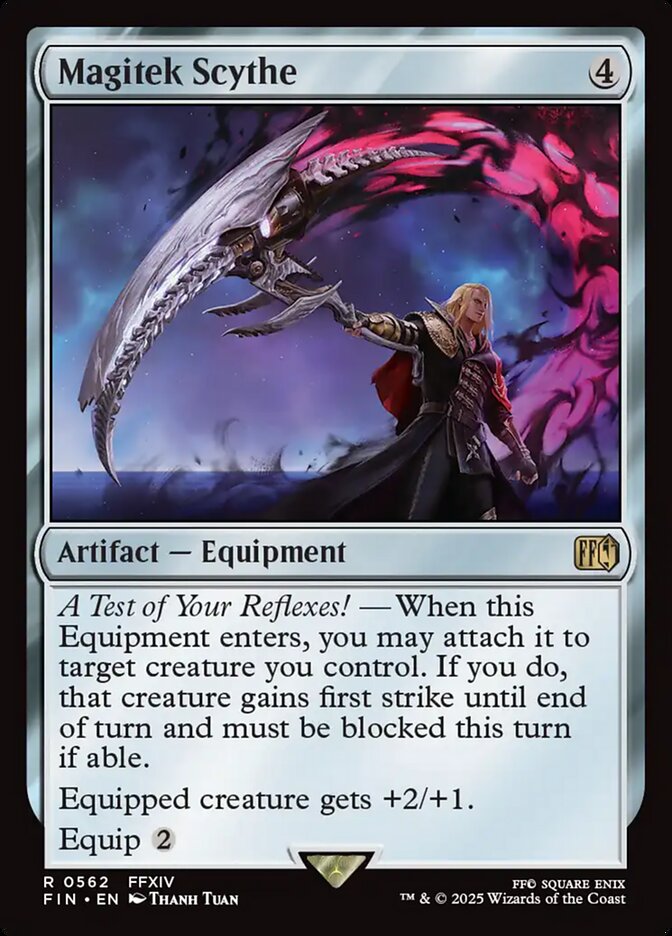 Magitek Scythe 562 Rare Final Fantasy Magic: The Gathering Near Mint