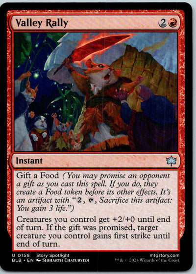Valley Rally 159 Uncommon Bloomburrow Magic: The Gathering Near Mint