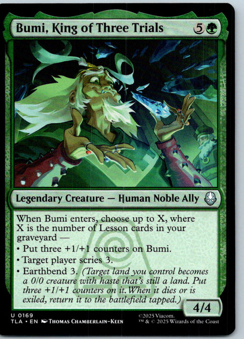 Bumi, King of Three Trials 169 Avatar: Magic: The Gathering NM