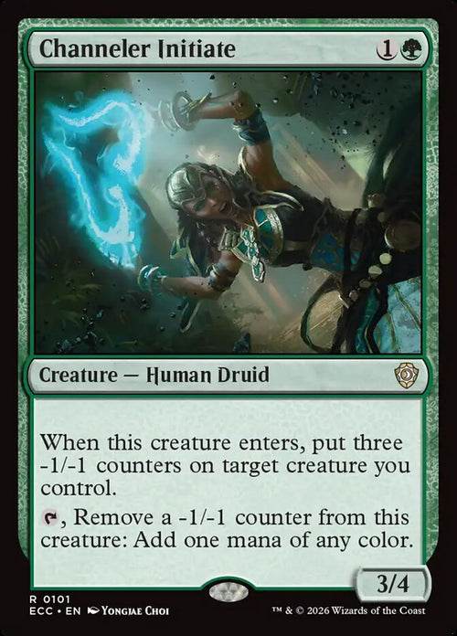 Channeler Initiate 101 Rare Commander: Lorwyn Eclipsed Magic: The Gathering NM