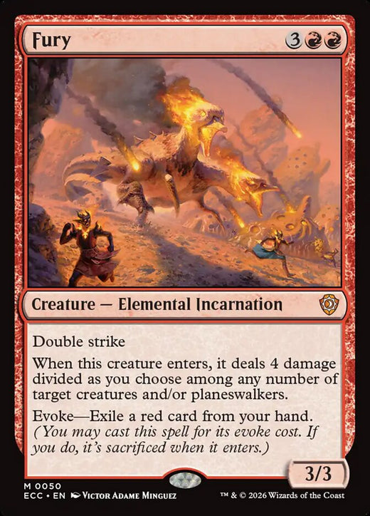 Fury 50 Mythic Commander: Lorwyn Eclipsed Magic: The Gathering Near Mint