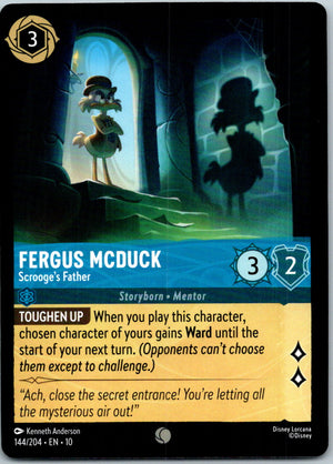 Fergus McDuck - Scrooge's Father 144/204 Common Whispers in the Well Lorcana NM