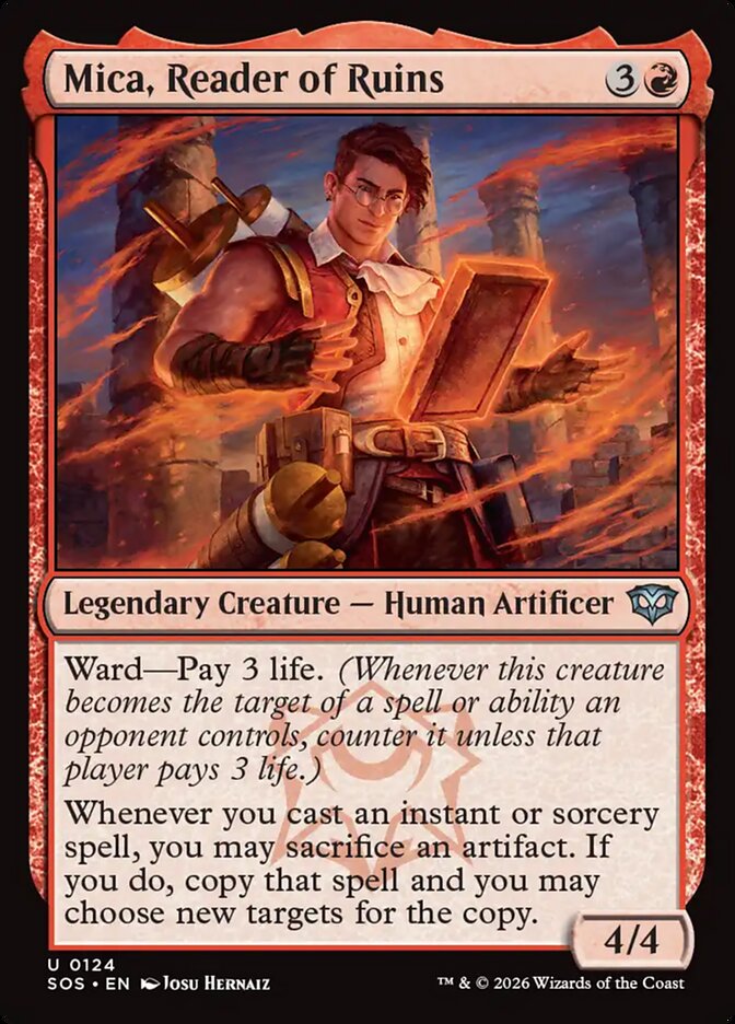 Mica, Reader of Ruins 124 Uncommon Secrets of Strixhaven Magic: The Gathering NM