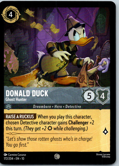 Donald Duck - Ghost Hunter 172/204 Common Whispers in the Well Lorcana Near Mint