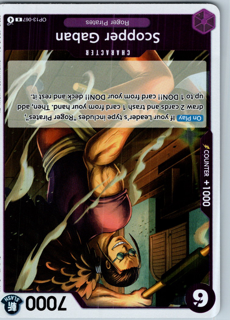 Scopper Gaban OP13-067 Rare Carrying On His Will One Piece Near Mint