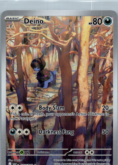 Deino 146/086 Holo Illustration Rare White Flare Pokemon Near Mint